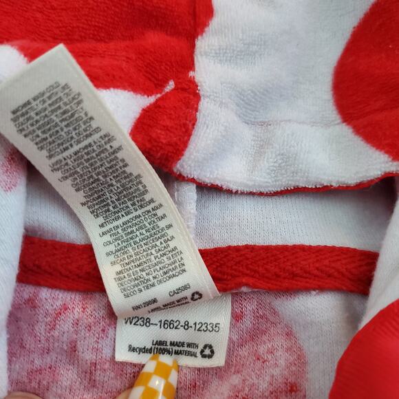 VTG Y2K Disney Snow White Apple Themed Terry Cloth Robe Dress Size 2T-3T - Picture 2 of 5